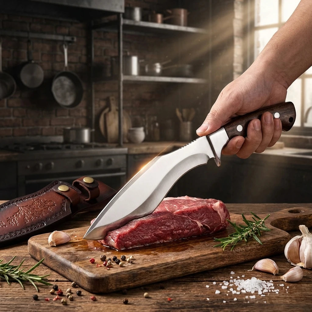 2026 New Model High-Strength Stainless Steel Fixed Blade Bone-Removing Knife with Leather Scabbard for Kitchen Kitchen Knife