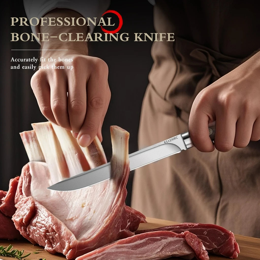 2026 New Meat Cutting Knife Set 5CR High-hardness Thickened Stainless steel Blade for Kitchen Bone Cutting and Barbecue knives